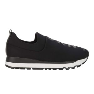 DKNY Women's Low-top Slip-on Logo Sneaker with Glitter Logo